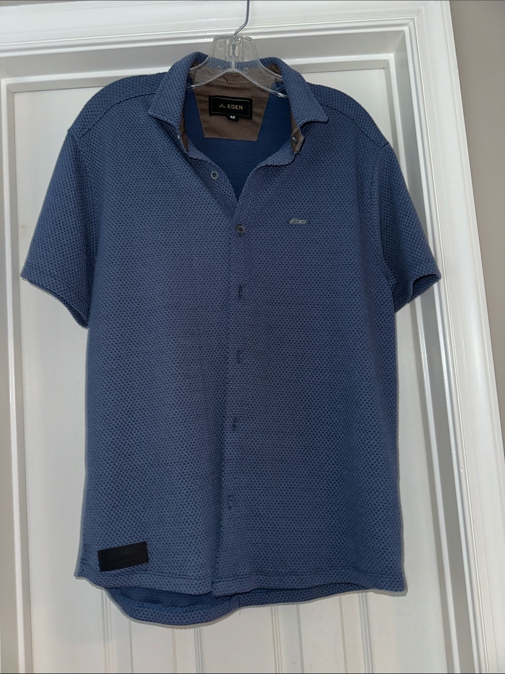 Eden waffle weave button up shirt